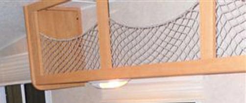 Woven nylon netting Over Cabinets