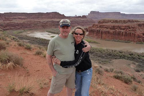 Dennis and Cindy out camping