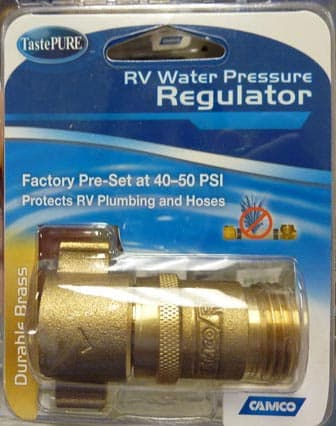 Water Pressure Regulator for a truck camper or RV