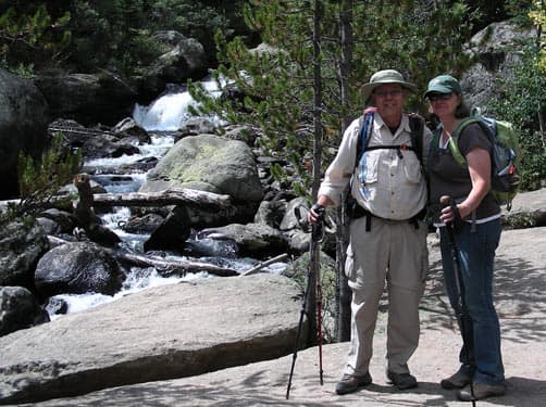 Krista and Ken hiking in Colorado