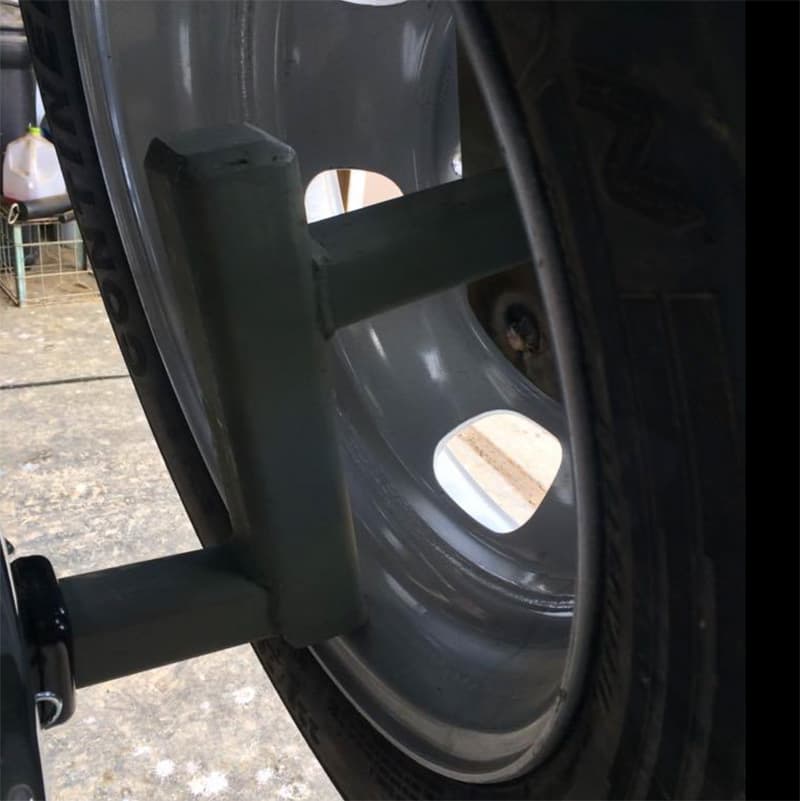 Custom tire mount for spare