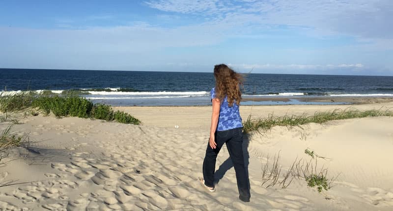 Walking On Sand Dunes Oregon Inlet