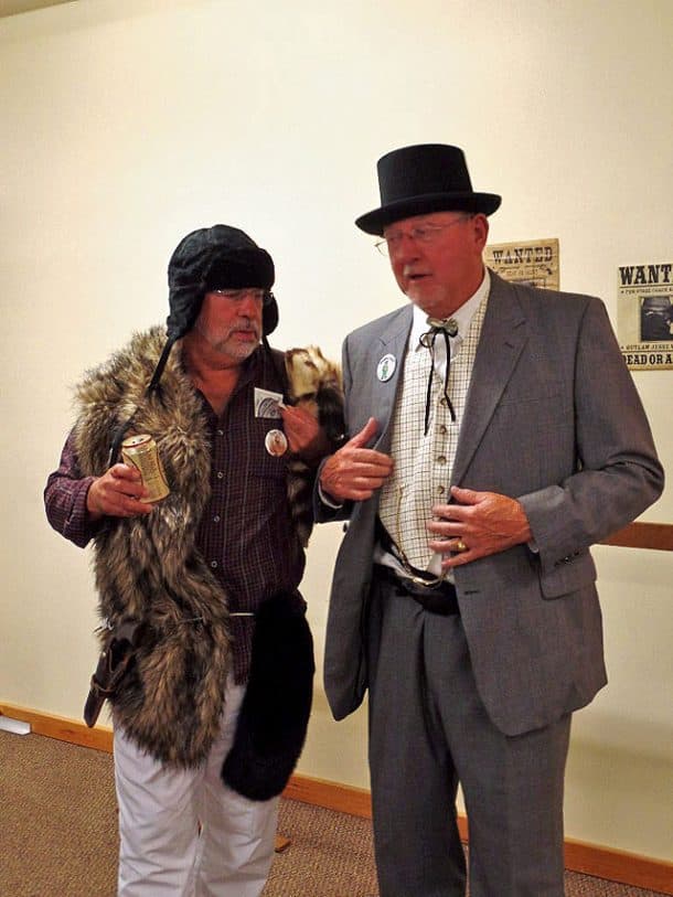 Fur Trapper and Montgomery Money, Land Investor, photo taken by Gus Postreich